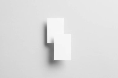 Kartvizit Mock-Up (85x55mm) - iki kartları örtüşen yüzen