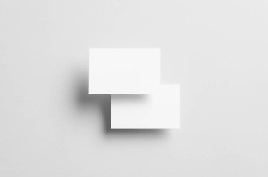 Kartvizit Mock-Up (85x55mm) - iki kartları örtüşen yüzen