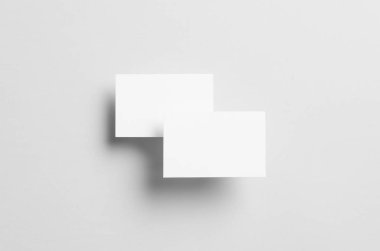 Kartvizit Mock-Up (85x55mm) - iki kartları örtüşen yüzen