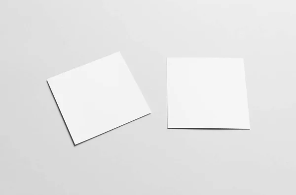 正方形のチラシ 招待モックアップ チラシ — ストック写真
