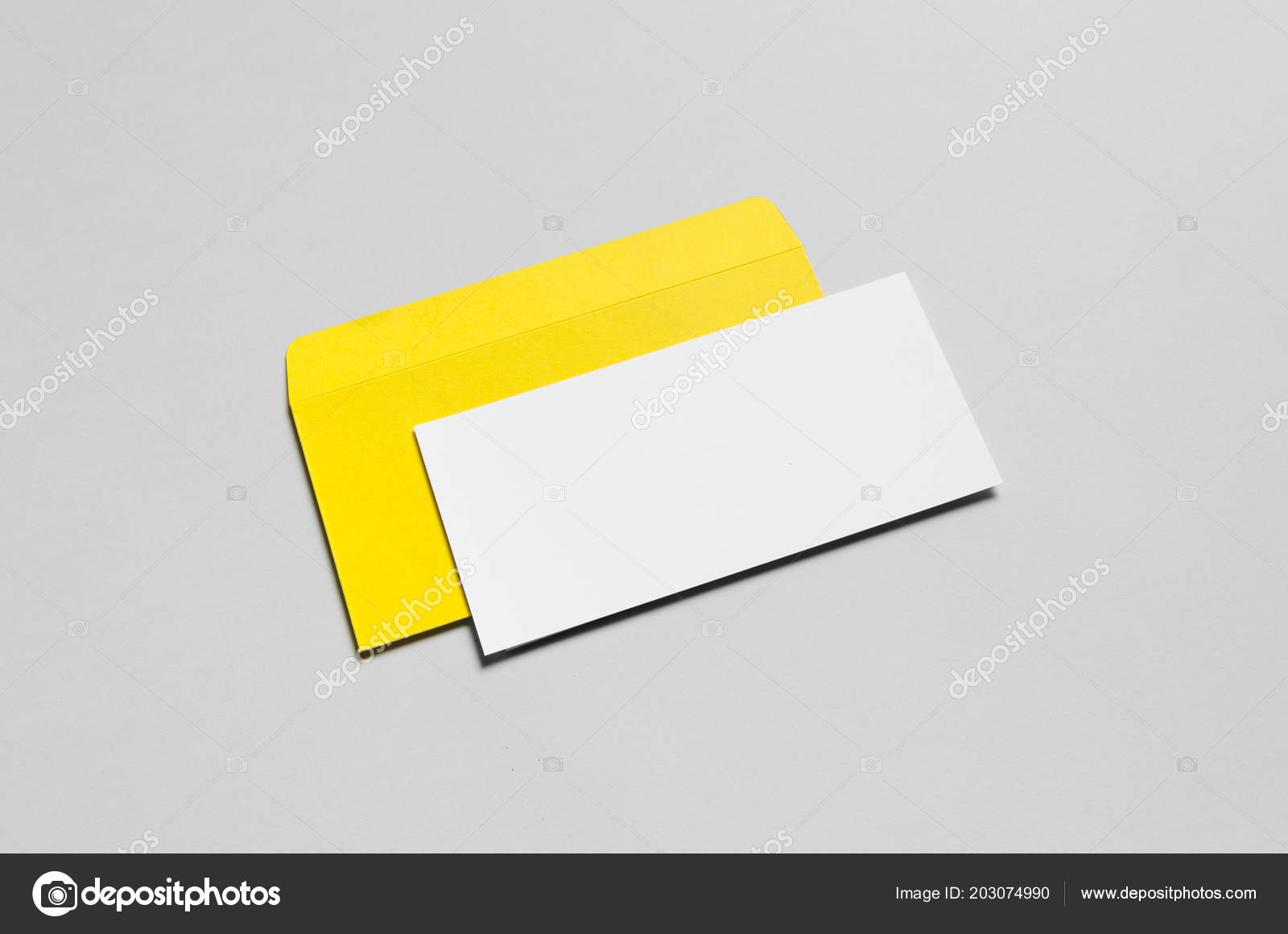 Branding Stationery Mock Yellow White Envelope Compliments Slip 99x210mm Stock Photo Image By C Shablonstudio 203074990