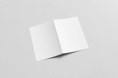 A6 İkiye katlanmış / yarı katlı broşür Mock-Up