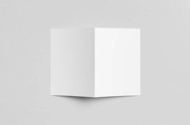 A6 İkiye katlanmış / yarı katlı broşür Mock-Up