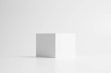 Kare ikiye katlanmış / yarı katlı broşür Mock-Up. Sorunsuz arka plan.