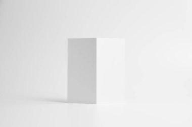 DL ikiye katlanmış / yarı katlı broşür Mock-Up. Sorunsuz arka plan.