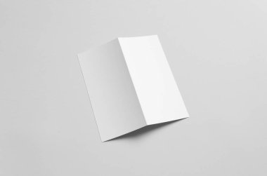 DL ikiye katlanmış / yarı katlı broşür Mock-Up