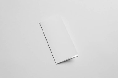 A4 Üç katlı broşür Mock-Up-açık