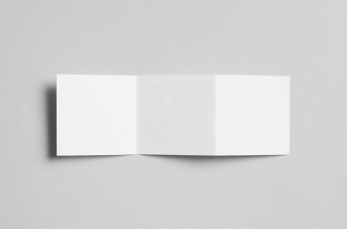 Kare Z katlı broşür Mock-Up