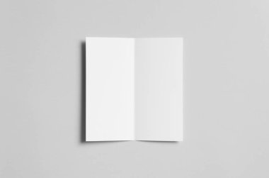 DL ikiye katlanmış / yarı katlı broşür Mock-Up