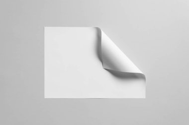 A3 Poster Mock-Up-katlanmış köşeye