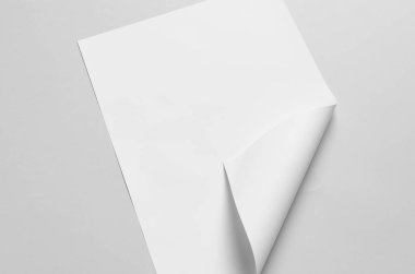 A3 Poster Mock-Up-katlanmış köşeye