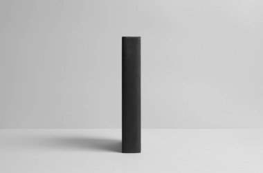 Siyah ciltli kitap Mock-Up - Spine.Wall arka plan