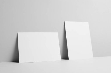 A5 El ilanı Mock-Up-duvar arka plan