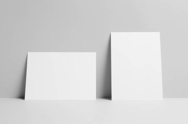 A5 El ilanı Mock-Up-duvar arka plan