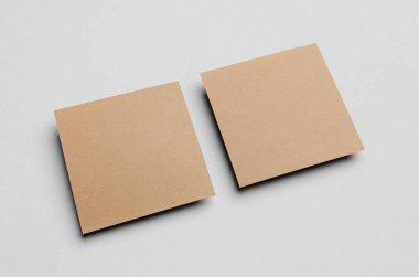 Kraft kare el ilanı / davet Mock-Up