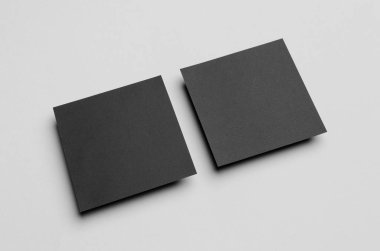 Siyah kare el ilanı / davet Mock-Up