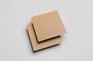 Kraft kare el ilanı / davet Mock-Up