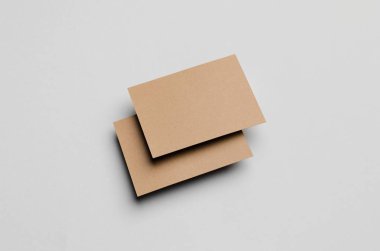 Kraft A6 el ilanı / kart / davet Mock-Up