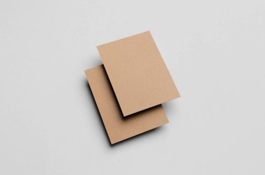 Kraft A6 el ilanı / kart / davet Mock-Up