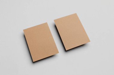 Kraft A6 el ilanı / kart / davet Mock-Up