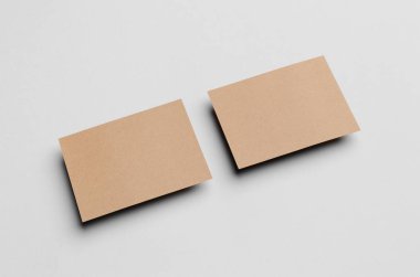 Kraft A6 el ilanı / kart / davet Mock-Up