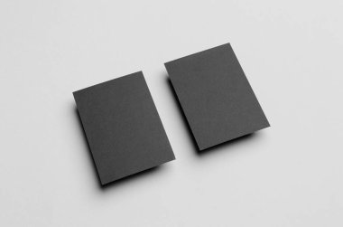 Siyah A6 el ilanı / kart / davet Mock-Up