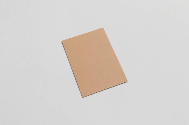 Kraft A6 el ilanı / kart / davet Mock-Up