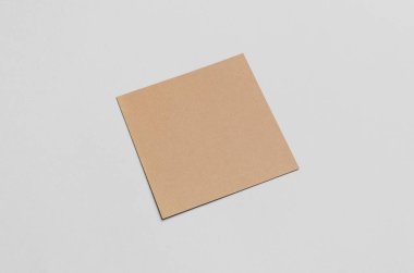 Kraft kare el ilanı / davet Mock-Up