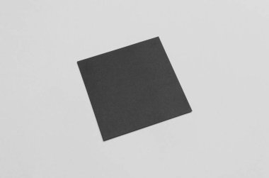 Siyah kare el ilanı / davet Mock-Up