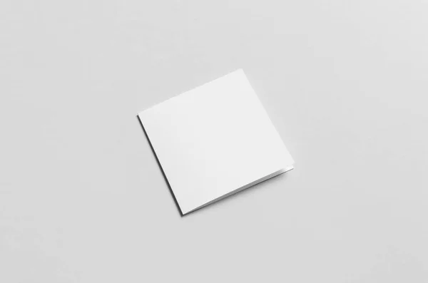 Square Fold Half Fold Brochure Mock Front — стоковое фото