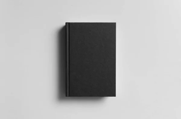 Black Hardcover Book Mock Frente — Fotografia de Stock