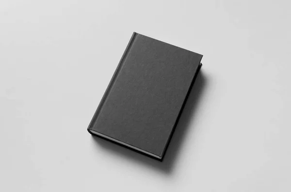 Μακέτα Μαύρο Βιβλίο Σκληρό Εξώφυλλο — Φωτογραφία Αρχείου