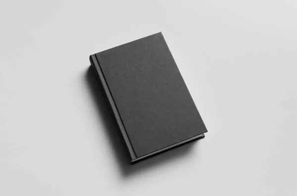 Schwarzes Hardcover Buch Attrappe — Stockfoto