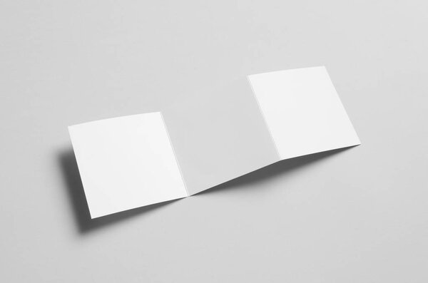 Квадратная брошюра Z-Fold Mock-Up
