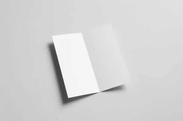 Folheto Fold Half Fold Mock — Fotografia de Stock