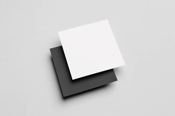Black & White Square Flyer / Invitation Mock-Up