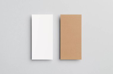 Kraft ve beyaz Dl el ilanı Mock-Up