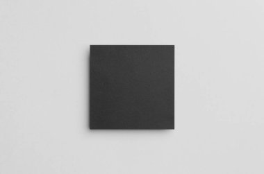 Siyah kare el ilanı / davet Mock-Up