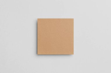 Kraft kare el ilanı / davet Mock-Up