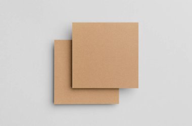 Kraft kare el ilanı / davet Mock-Up