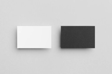 Siyah ve beyaz kartvizit Mock-Up (85x55mm)