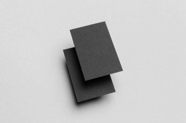 Siyah kartvizit Mock-Up (85x55mm)