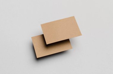 Kraft kartvizit Mock-Up (85x55mm)