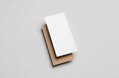 Kraft ve beyaz Dl el ilanı Mock-Up