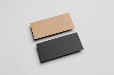 Kraft ve siyah Dl el ilanı Mock-Up