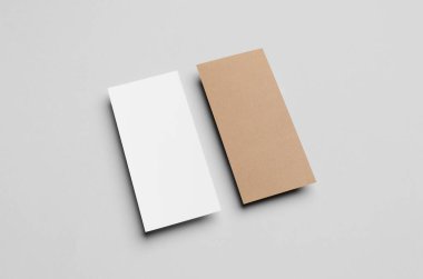 Kraft ve beyaz Dl el ilanı Mock-Up