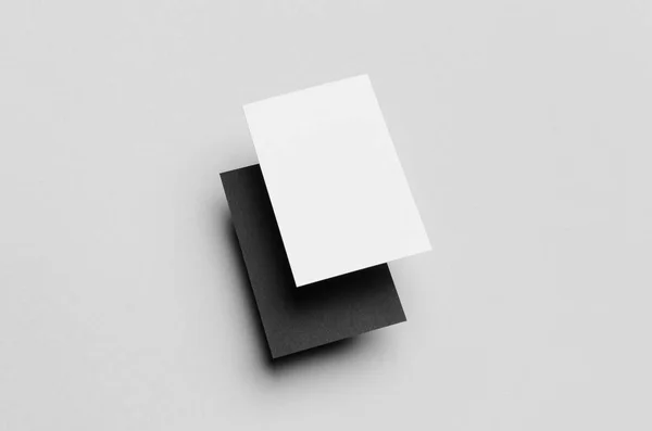 Black White Business Card Mock 85X55Mm — Stock Photo, Image