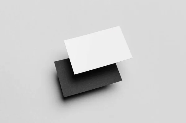 Чорно Біла Візитна Картка Mock 85X55Mm — стокове фото