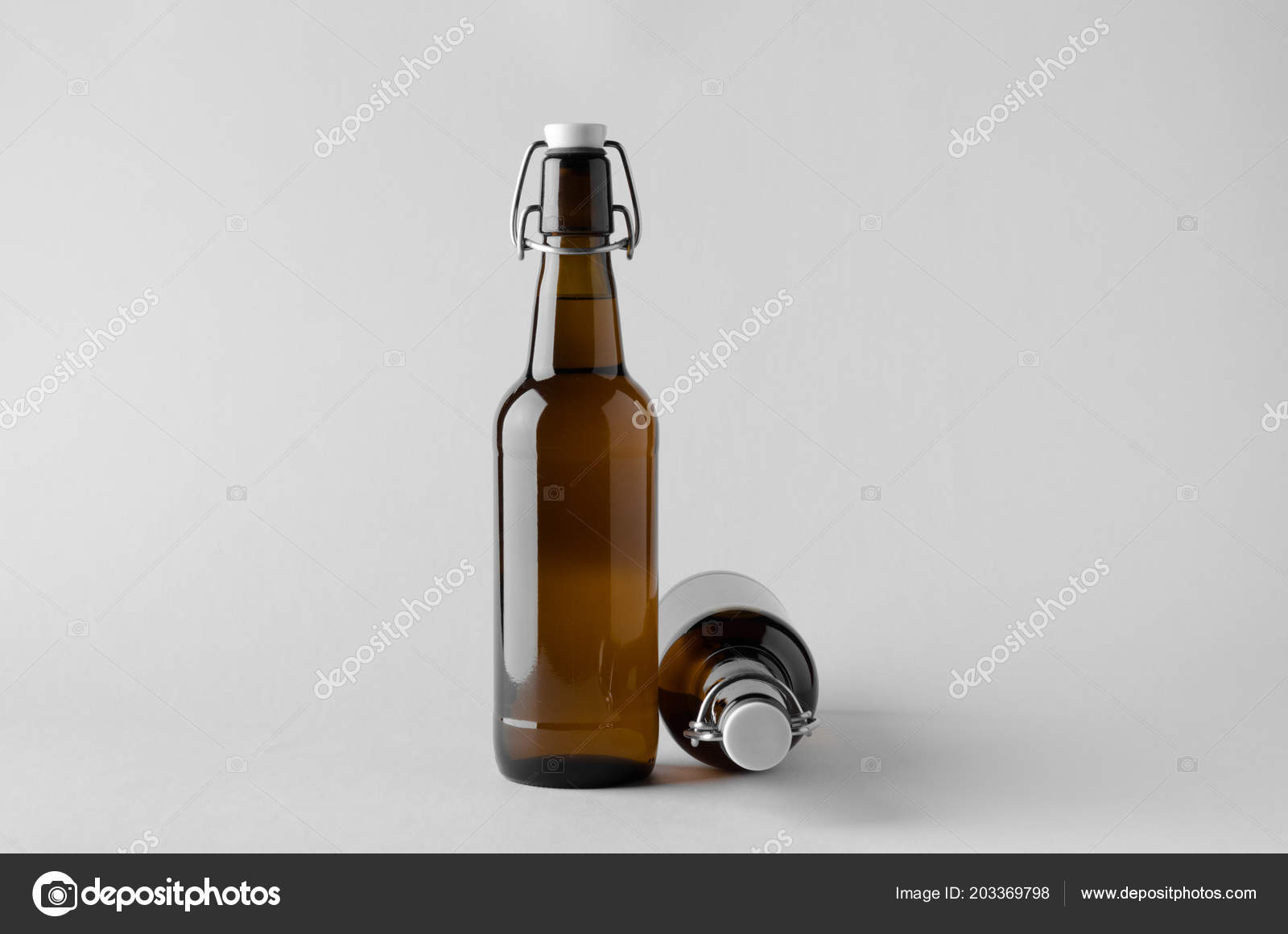 Beer Bottle Mock Two Bottles Stock Photo by ©Shablonstudio 203369798