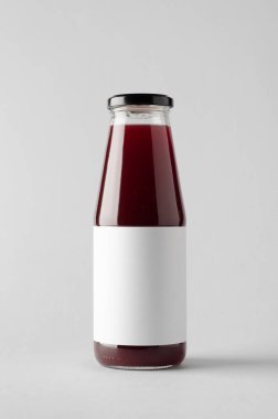 Suyu şişe Mock-Up-boş etiket